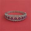 Cz Openable Kada With Rhodium Plating