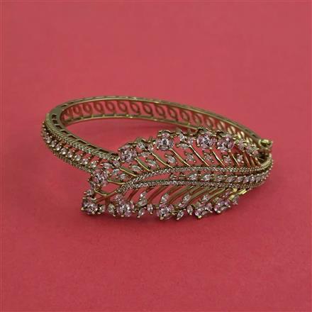 Cz Openable Kada With Mehndi Plating