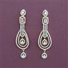 Cz Classic Earring With Mehndi 2 Tone Rhodium Plating