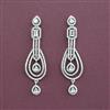 Cz Classic Earring With Mehndi 2 Tone Rhodium Plating