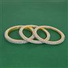 Cz Classic Bangles With 2 Tone Plating