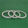 Cz Classic Bangles With Rhodium Plating