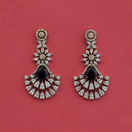 Cz Classic Earring With Mehndi Plating