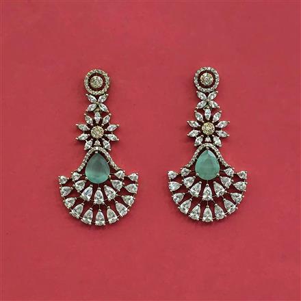 Cz Classic Earring With Mehndi Plating