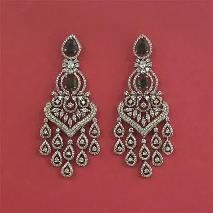 Cz Classic Earring With Mehndi Plating
