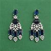Cz Classic Earring With Rhodium Plating