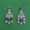 Cz Classic Earring With Rhodium Plating