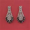 Cz Classic Earring With Rhodium Plating
