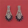 Cz Classic Earring With Rhodium Plating