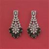 Cz Classic Earring With Rhodium Plating