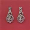 Cz Classic Earring With Rhodium Plating