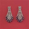 Cz Classic Earring With Rhodium Plating