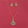 Cz Classic Pendant Set With 2 Tone Plating