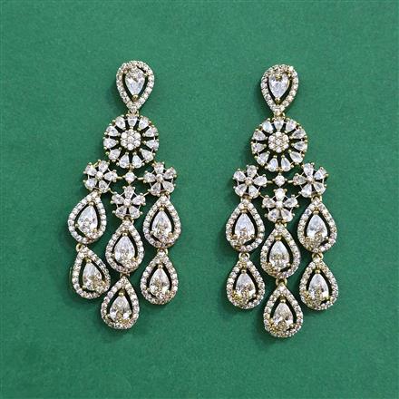 Cz Classic Earring With Mehndi Plating