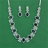 Cz Classic Necklace With Rhodium Plating
