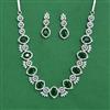 Cz Classic Necklace With Rhodium Plating