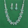 Cz Classic Necklace With Rhodium Plating