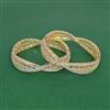Cz Classic Bangles With 2 Tone Plating