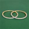 Cz Delicate Bangles With 2 Tone Plating