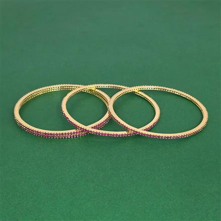 Cz Classic Bangles With Gold Plating