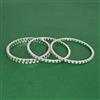Cz Classic Bangles With Rhodium Plating