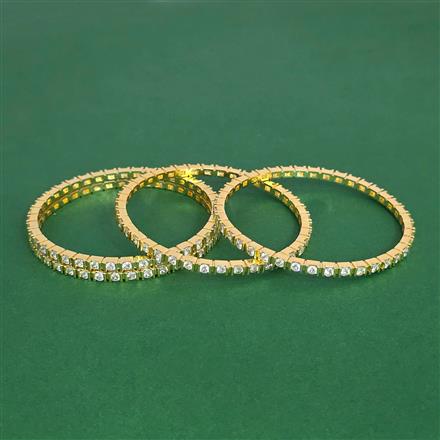 Cz Classic Bangles With Gold Plating
