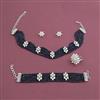 Cz Combo Necklace Set With Rhodium Plating