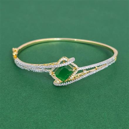 Cz Openable Kada With 2 Tone Plating