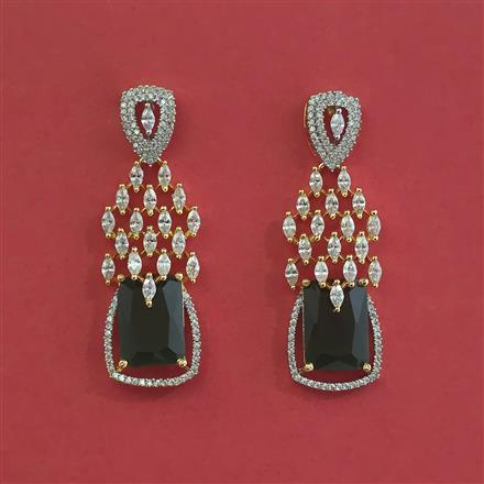 Cz Classic Earring With 2 Tone Plating