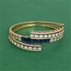 Cz Openable Kada With Mehndi Plating