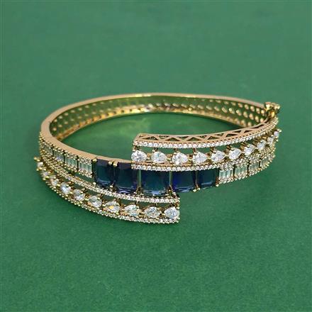 Cz Openable Kada With Mehndi Plating