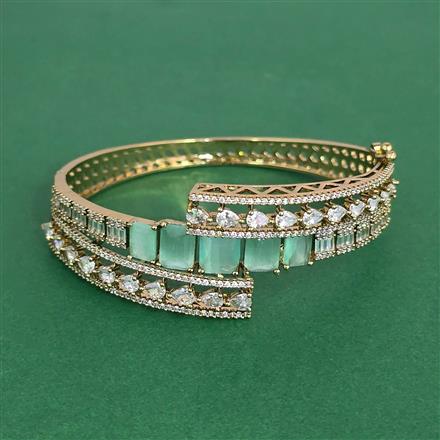 Cz Openable Kada With Mehndi Plating