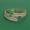 Cz Openable Kada With Mehndi Plating
