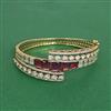 Cz Openable Kada With Mehndi Plating