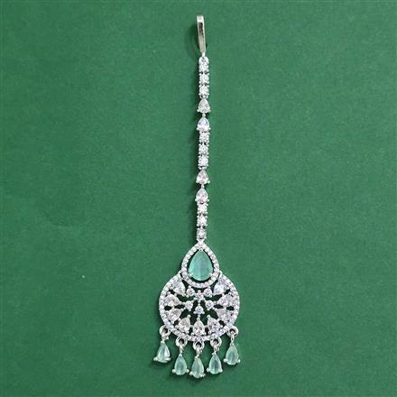 Cz Classic Tikka With Rhodium Plating