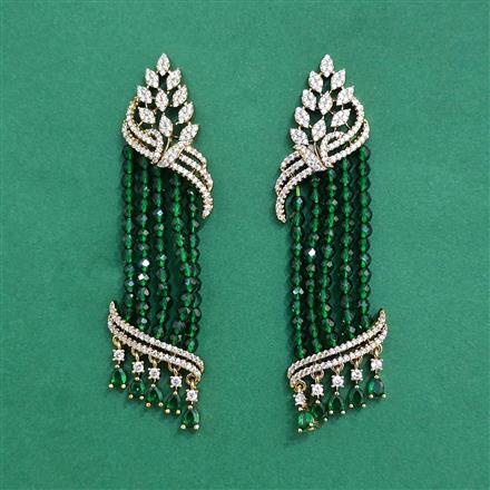 Cz Classic Earring With Mehndi Plating