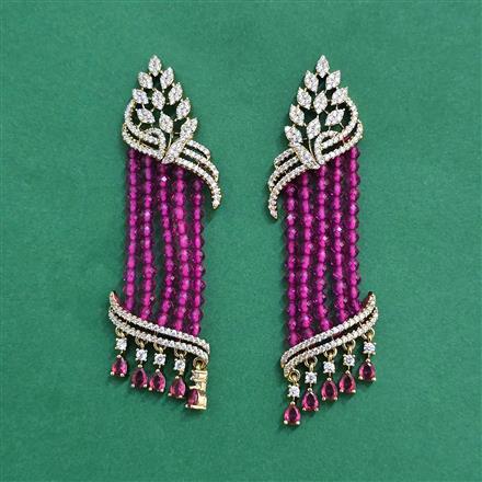 Cz Classic Earring With Mehndi Plating