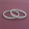 Cz Classic Bangles With Rhodium Plating