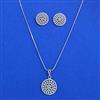 Cz Classic Pendant Set With Rhodium Plating
