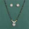 Cz Classic Mangalsutra With 2 Tone Rhodium Plating