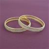 Cz Classic Bangles With 2 Tone Plating