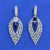 Cz Classic Earring With Rhodium Plating
