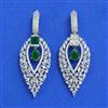 Cz Classic Earring With Rhodium Plating