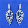 Cz Classic Earring With Rhodium Plating