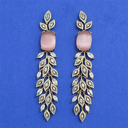 Cz Classic Earring With Mehndi Plating