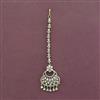 Cz Classic Tikka With Mehndi 2 Tone Rhodium Plating