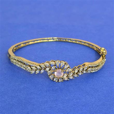 Cz Openable Kada With Mehndi Plating