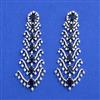 Cz Classic Earring With Rhodium Plating