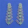 Cz Classic Earring With Rhodium Plating