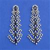 Cz Classic Earring With Rhodium Plating